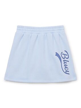 Bluey Girls Fleece Skort Light Blue Skirt Shorts Size Medium M 7/8 Ludo NWT